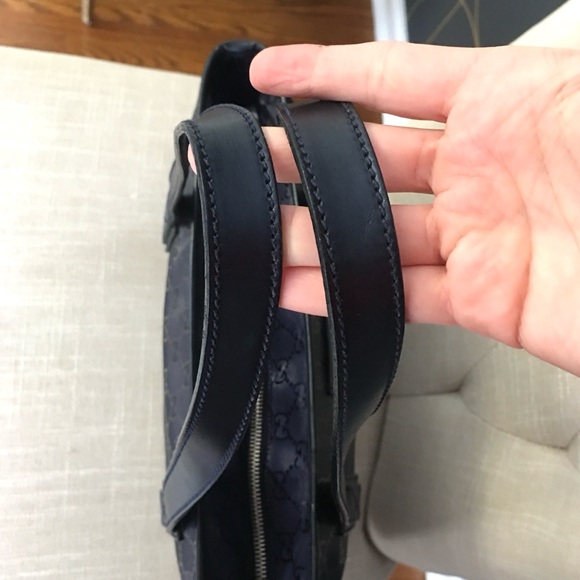 Gucci authentic tote bag navy imprime coated canvas - Picture 14 of 16